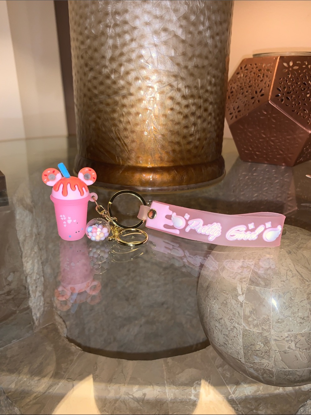 Pretty Good Pink Sweet Treat Keychain/Keyring